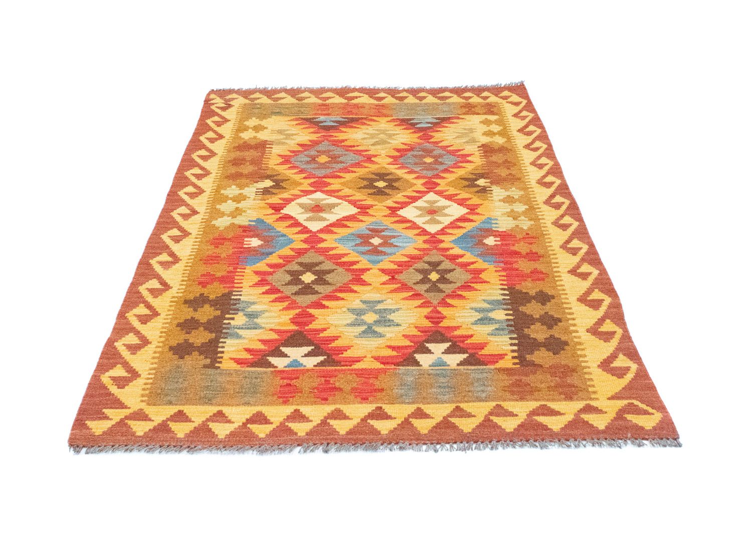 Kelim-tæppe - orientalsk - 155 x 99 cm - brun