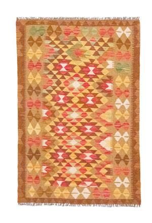 Kelim-tæppe - orientalsk - 152 x 95 cm - orange
