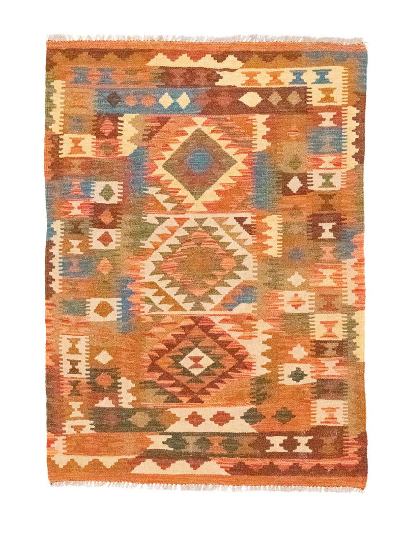 Kelim-tæppe - orientalsk - 146 x 100 cm - orange