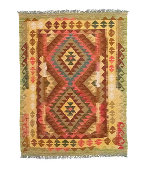 Kelim-tæppe - orientalsk - 156 x 105 cm - grøn