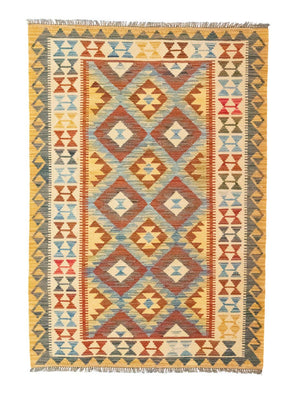 Kelim-tæppe - orientalsk - 156 x 108 cm - beige