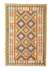 Kelim-tæppe - orientalsk - 156 x 108 cm - beige