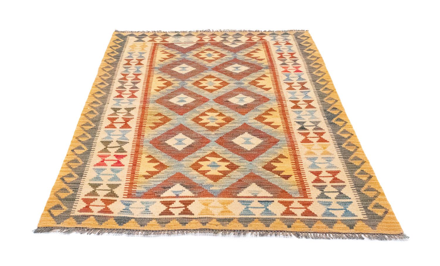 Kelim-tæppe - orientalsk - 156 x 108 cm - beige