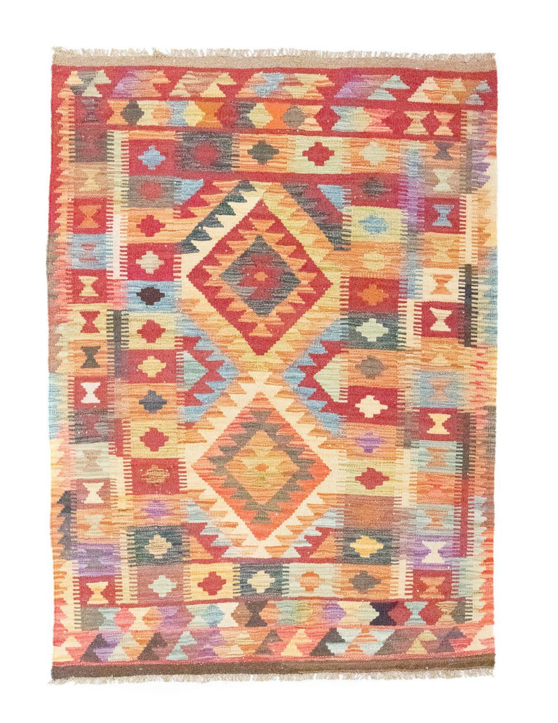 Kelim-tæppe - orientalsk - 151 x 106 cm - flerfarvet