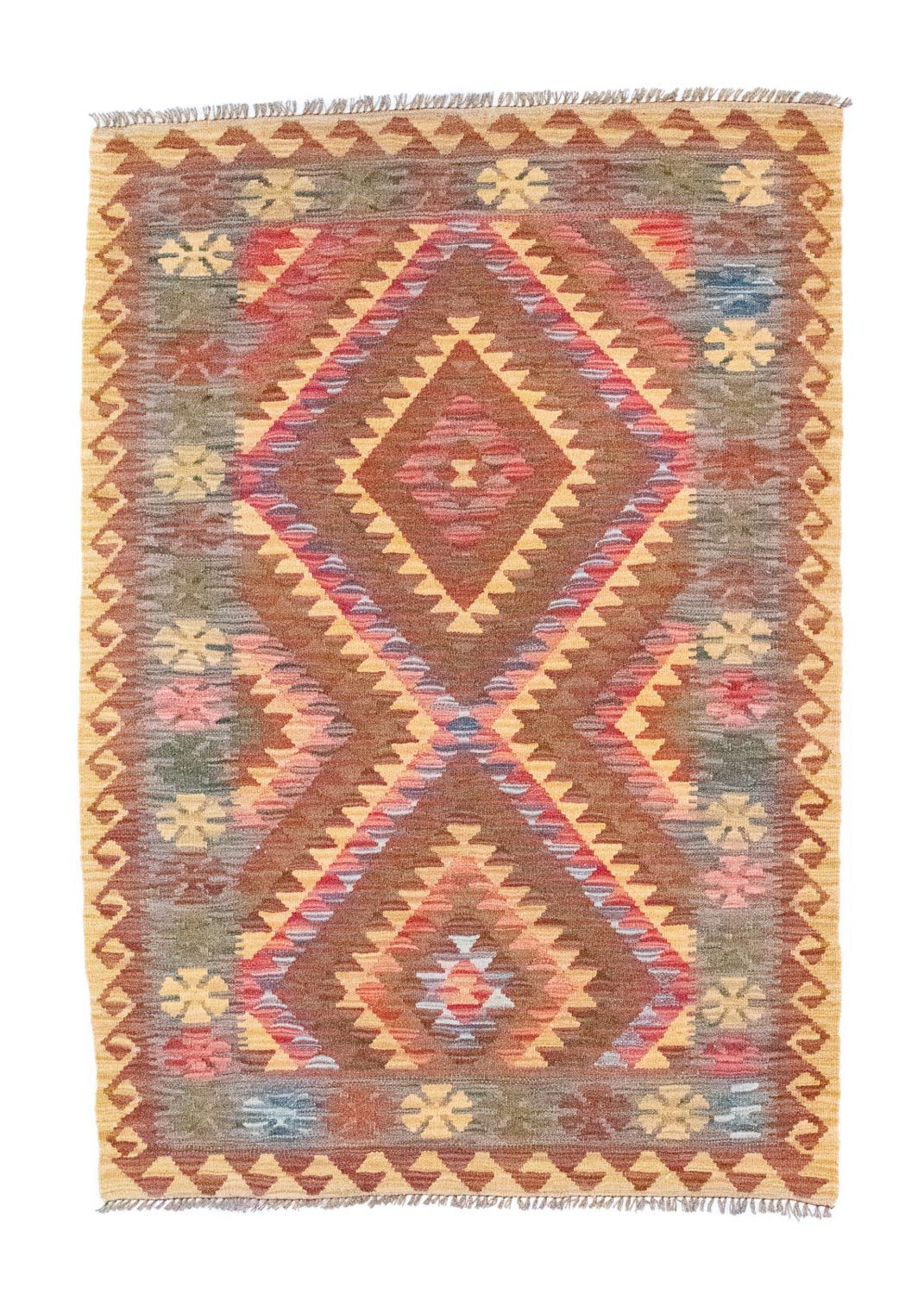 Kelim-tæppe - orientalsk - 152 x 106 cm - brun