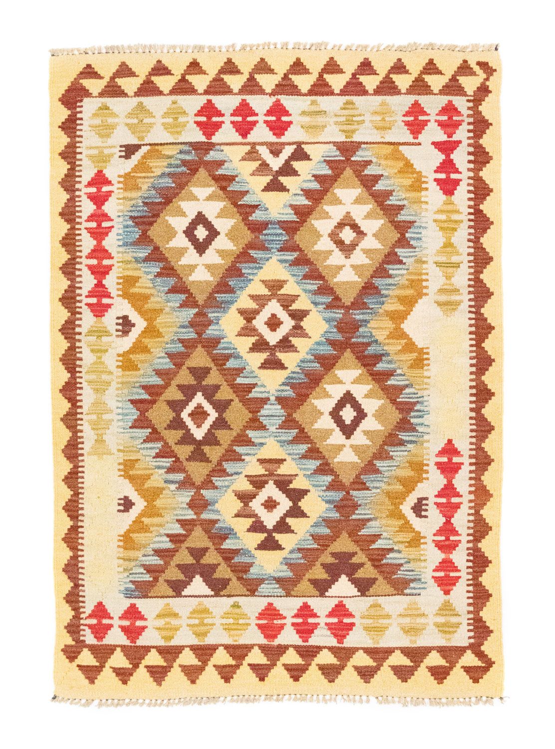 Kelim-tæppe - orientalsk - 149 x 103 cm - beige
