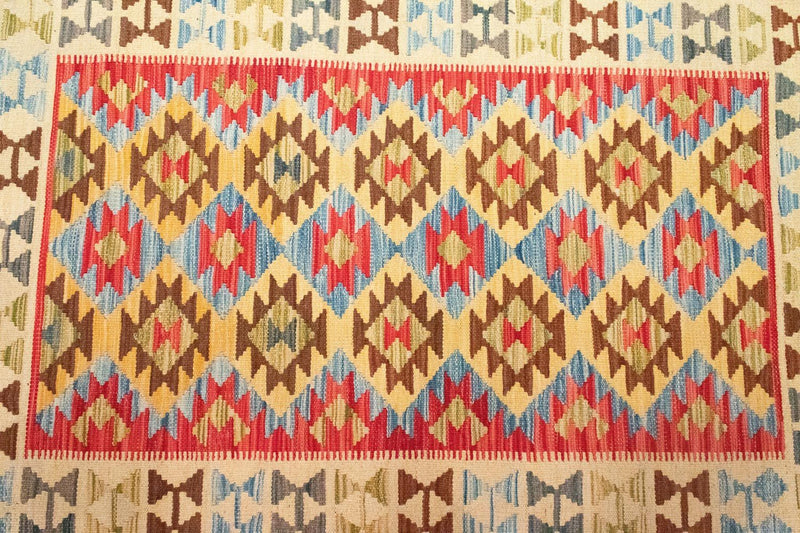 Kelim-tæppe - orientalsk - 145 x 104 cm - rød