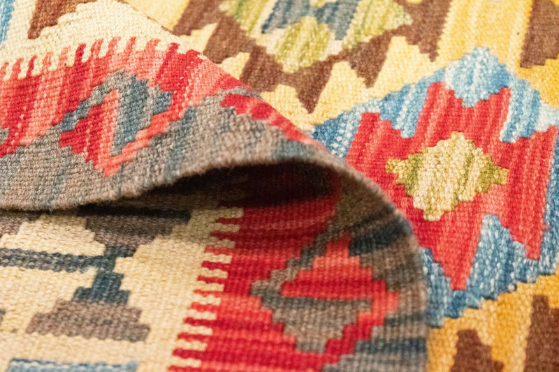 Kelim-tæppe - orientalsk - 145 x 104 cm - rød