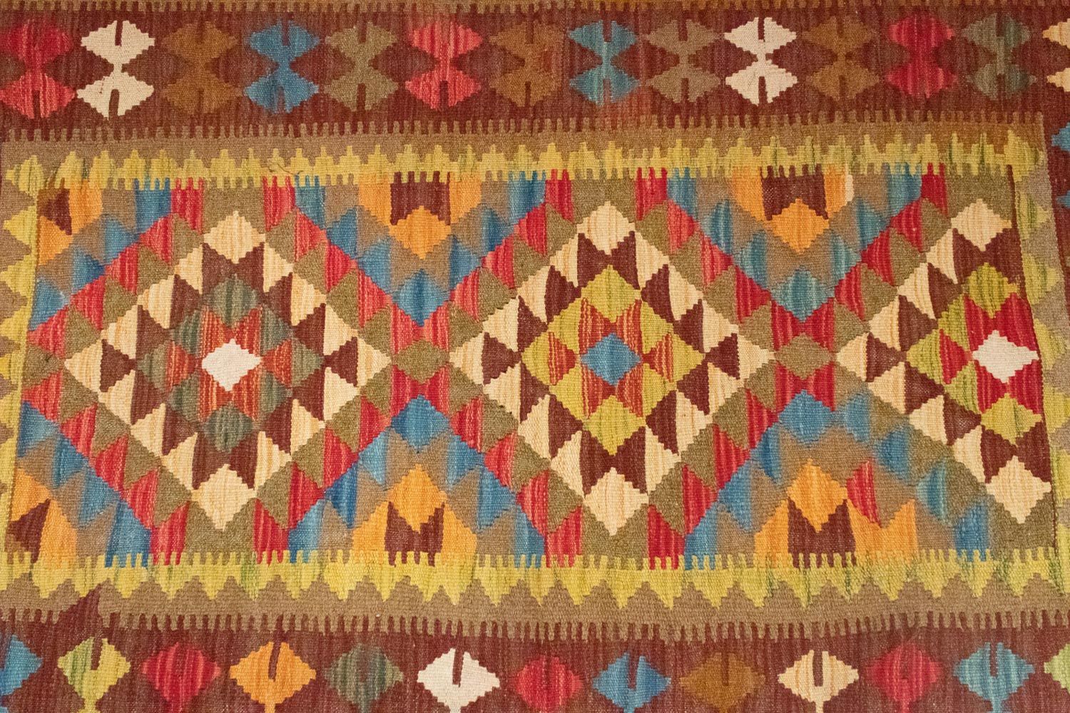Kelim-tæppe - orientalsk - 159 x 99 cm - brun