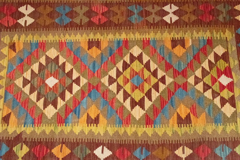 Kelim-tæppe - orientalsk - 159 x 99 cm - brun