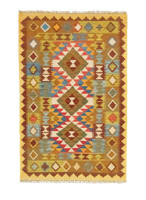 Kelim-tæppe - orientalsk - 159 x 101 cm - beige
