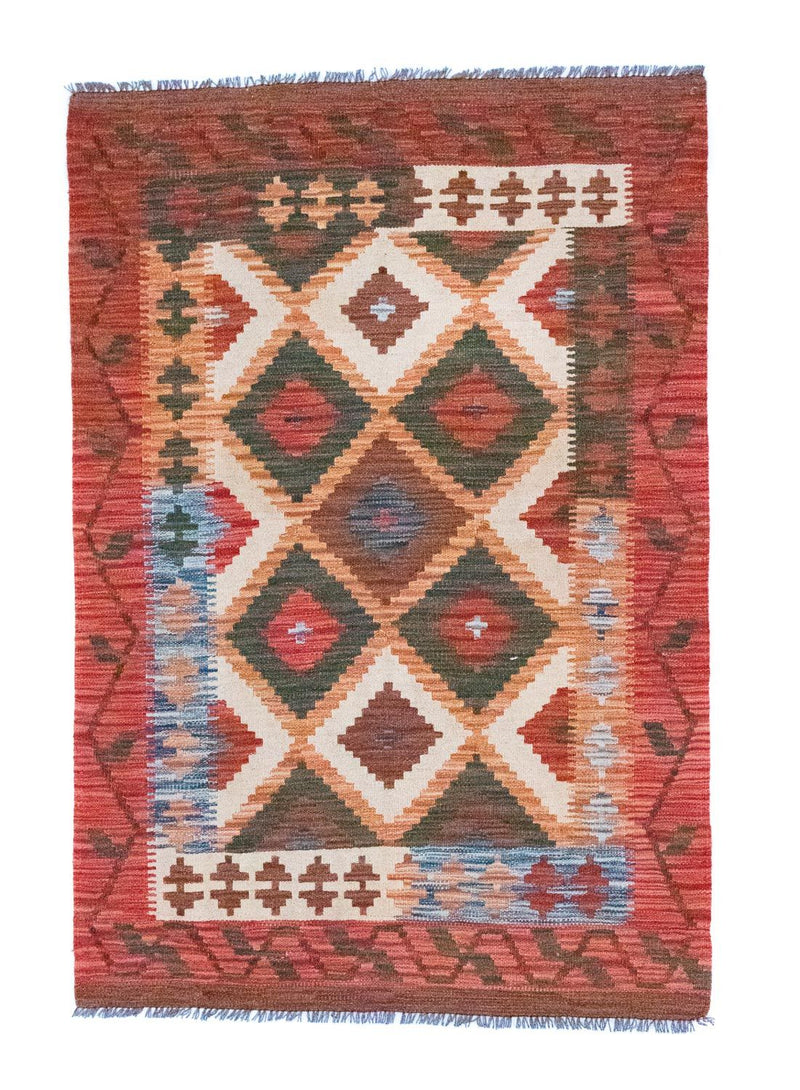 Kelim-tæppe - orientalsk - 152 x 104 cm - flerfarvet