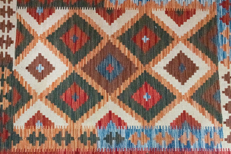 Kelim-tæppe - orientalsk - 152 x 104 cm - flerfarvet