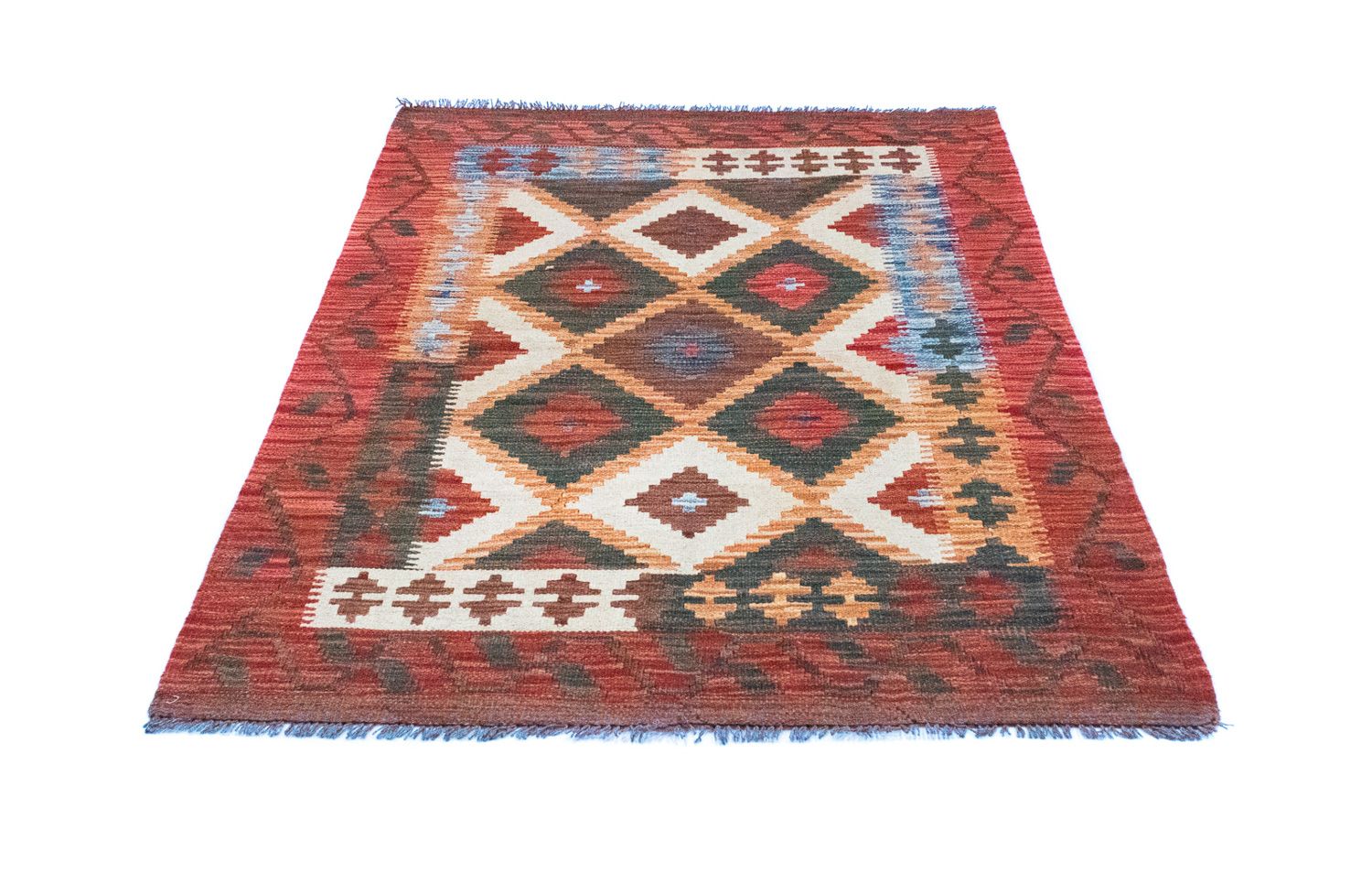 Kelim-tæppe - orientalsk - 152 x 104 cm - flerfarvet