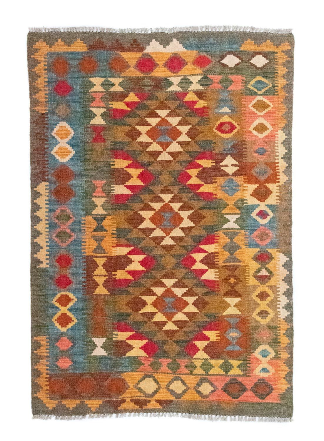 Kelim-tæppe - orientalsk - 152 x 102 cm - flerfarvet