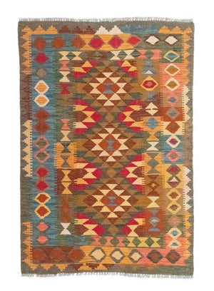 Kelim-tæppe - orientalsk - 152 x 102 cm - flerfarvet