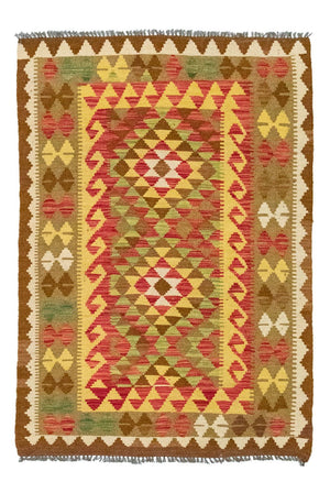 Kelim-tæppe - orientalsk - 148 x 100 cm - brun