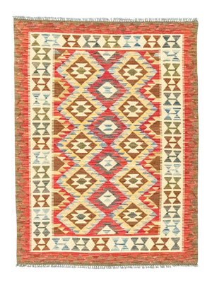 Kelim-tæppe - orientalsk - 141 x 102 cm - orange