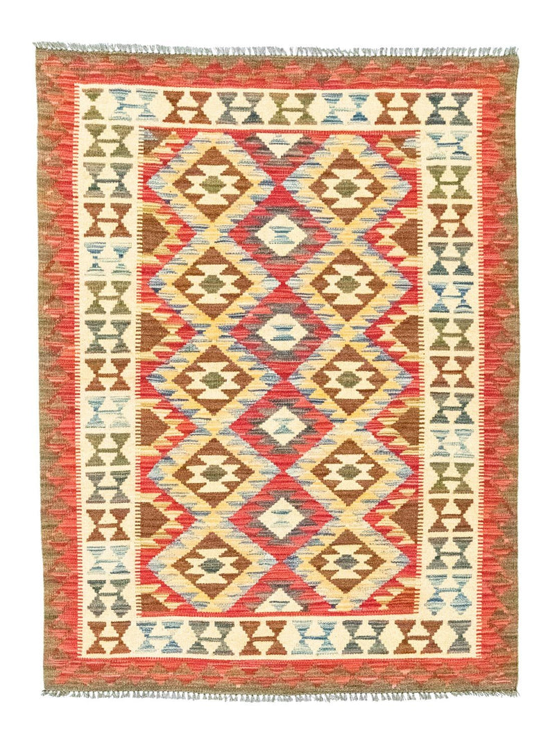 Kelim-tæppe - orientalsk - 141 x 102 cm - orange
