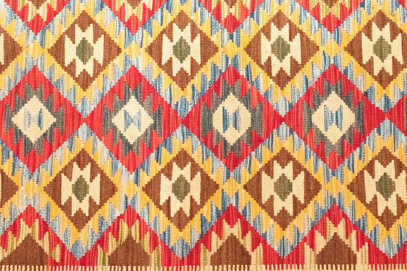 Kelim-tæppe - orientalsk - 141 x 102 cm - orange