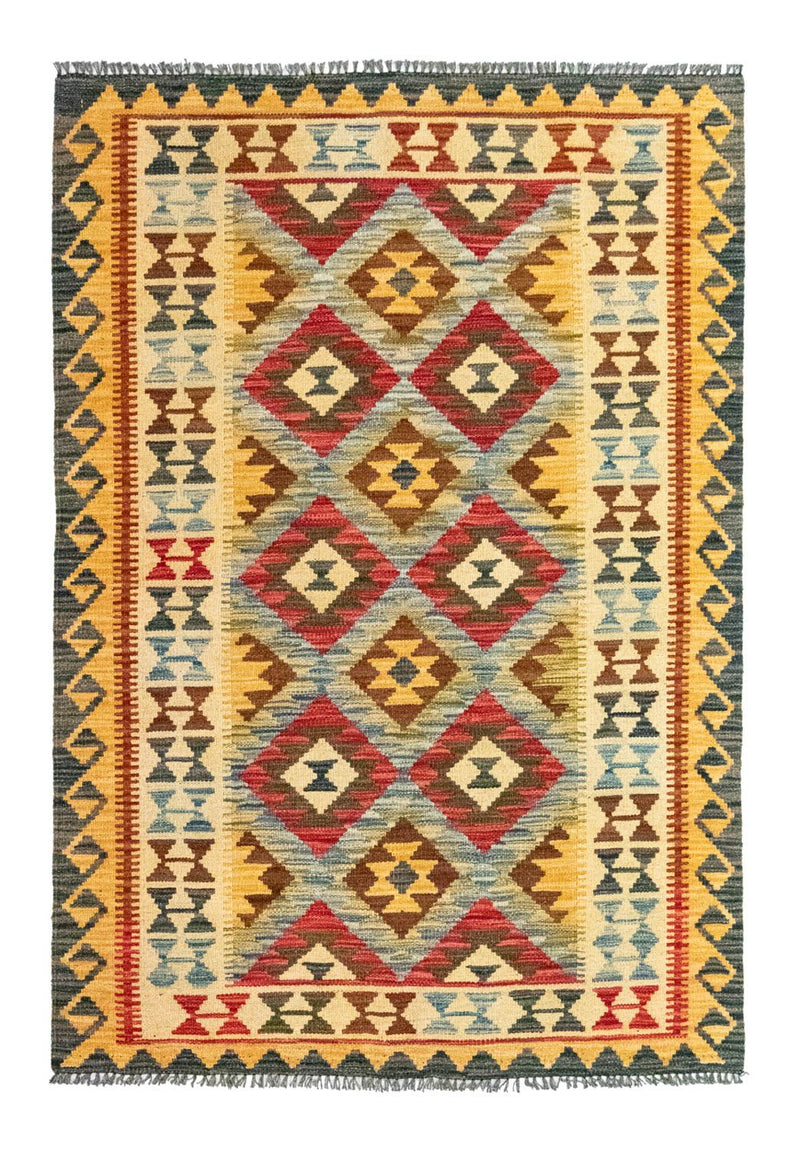 Kelim-tæppe - orientalsk - 156 x 105 cm - grøn