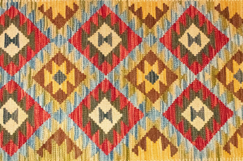 Kelim-tæppe - orientalsk - 156 x 105 cm - grøn