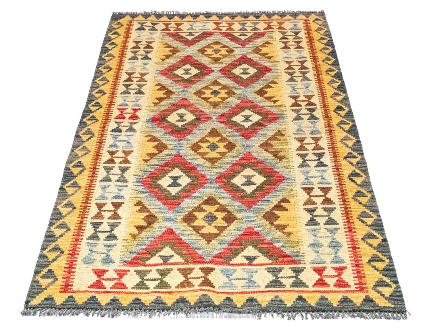 Kelim-tæppe - orientalsk - 156 x 105 cm - grøn