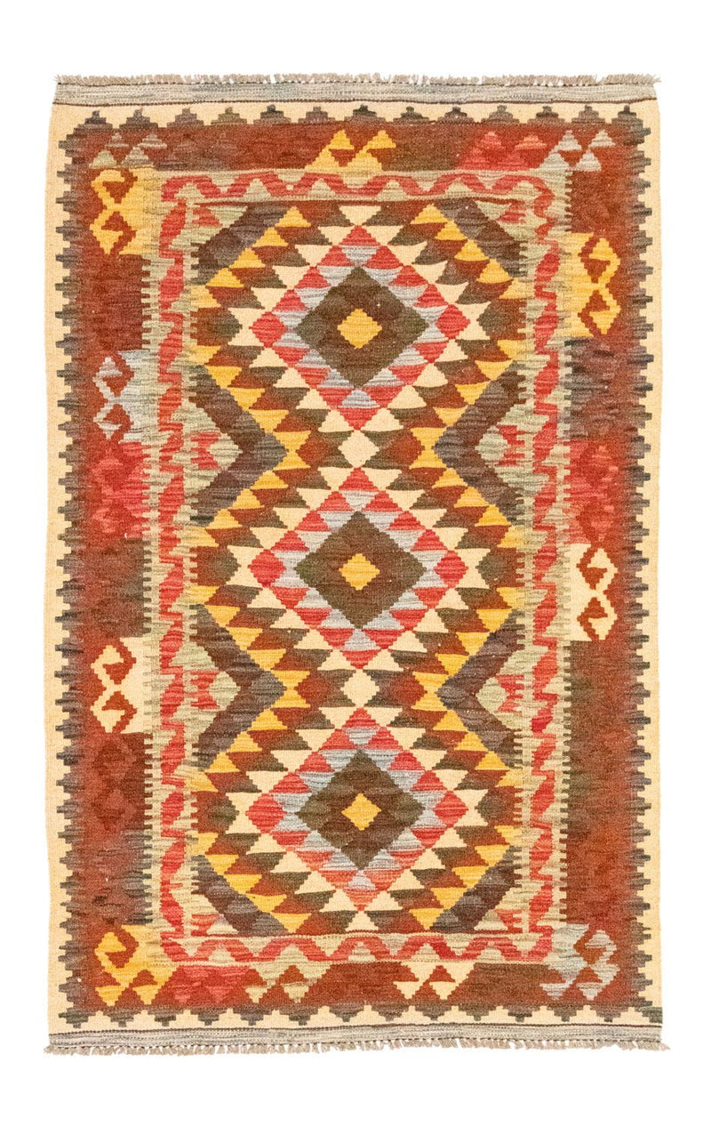 Kelim-tæppe - orientalsk - 168 x 103 cm - gul