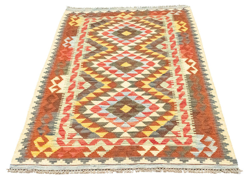 Kelim-tæppe - orientalsk - 168 x 103 cm - gul