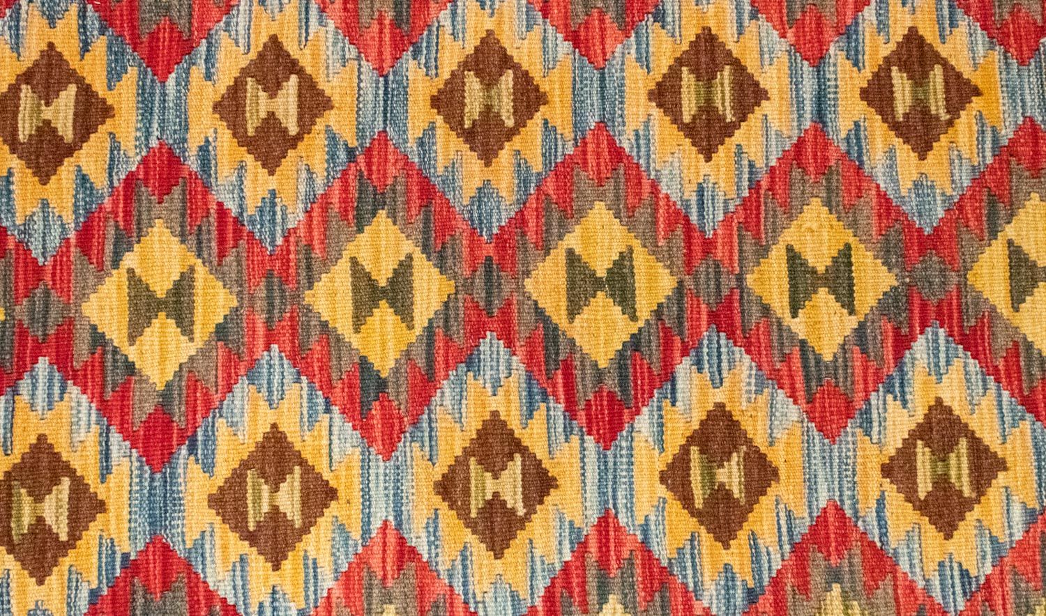 Kelim-tæppe - orientalsk - 145 x 103 cm - orange