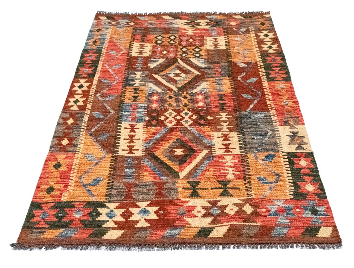 Kelim-tæppe - orientalsk - 159 x 103 cm - flerfarvet