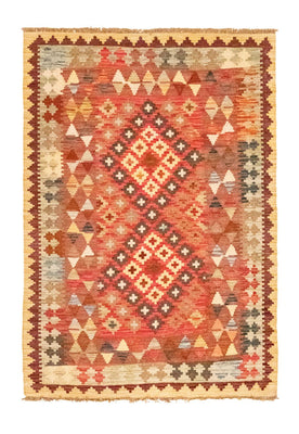 Kelim-tæppe - orientalsk - 145 x 101 cm - orange