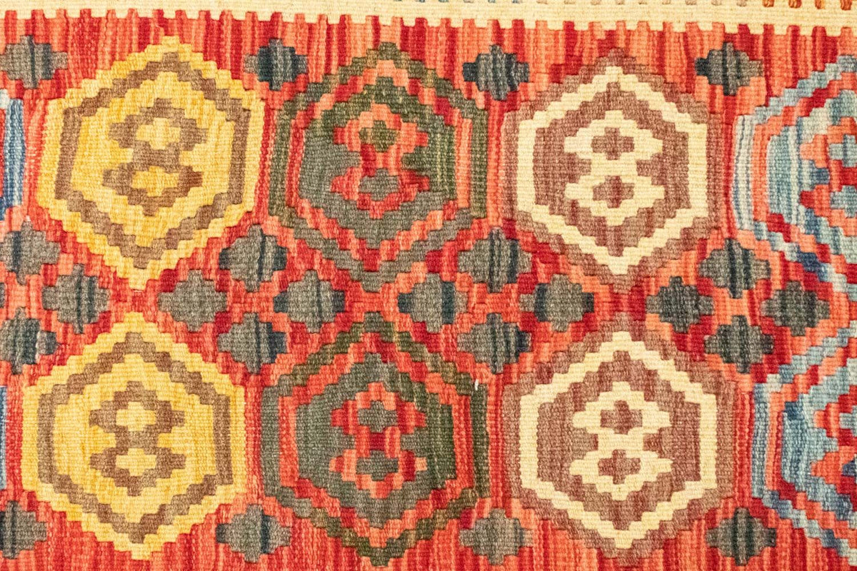 Løber Kelim-tæppe - orientalsk - 197 x 100 cm - orange