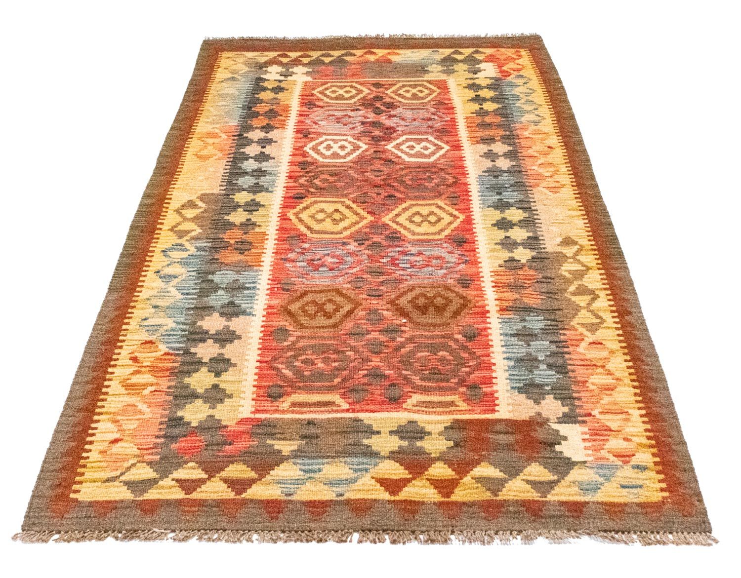 Løber Kelim-tæppe - orientalsk - 197 x 100 cm - orange