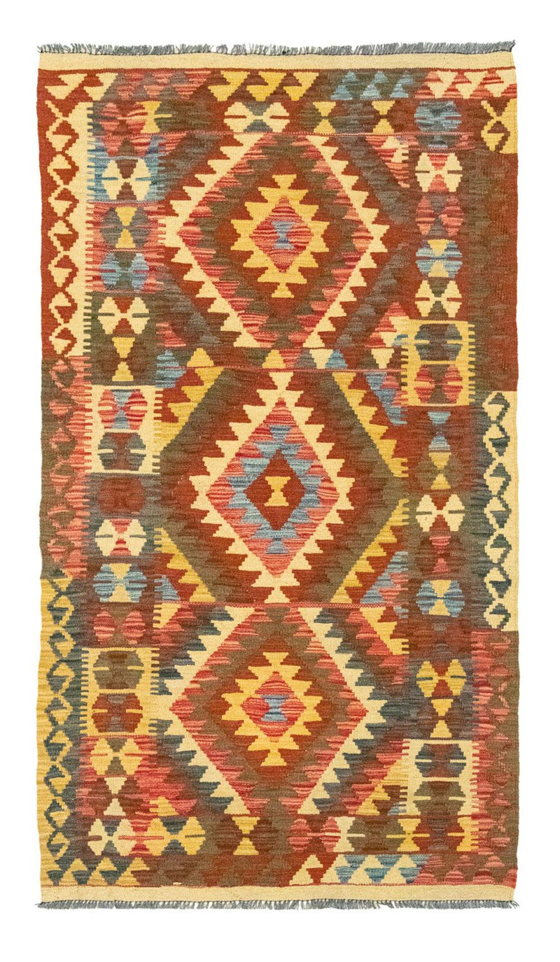Løber Kelim-tæppe - orientalsk - 192 x 104 cm - orange