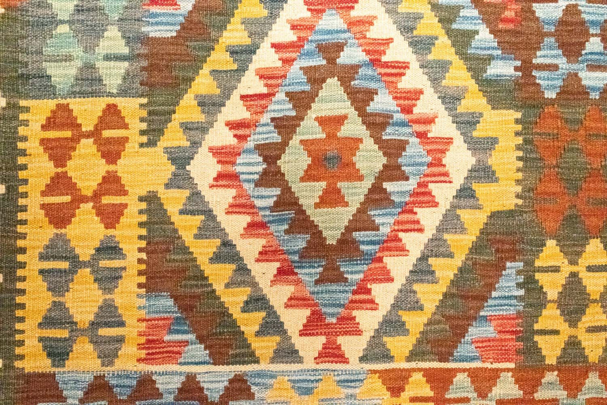 Løber Kelim-tæppe - orientalsk - 204 x 103 cm - flerfarvet