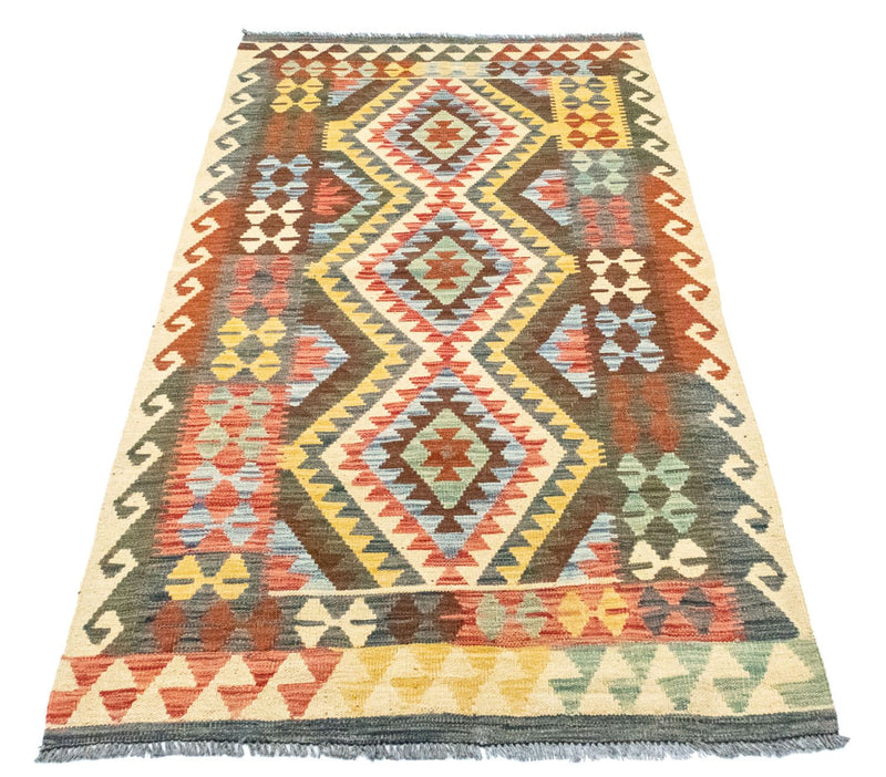 Løber Kelim-tæppe - orientalsk - 204 x 103 cm - flerfarvet