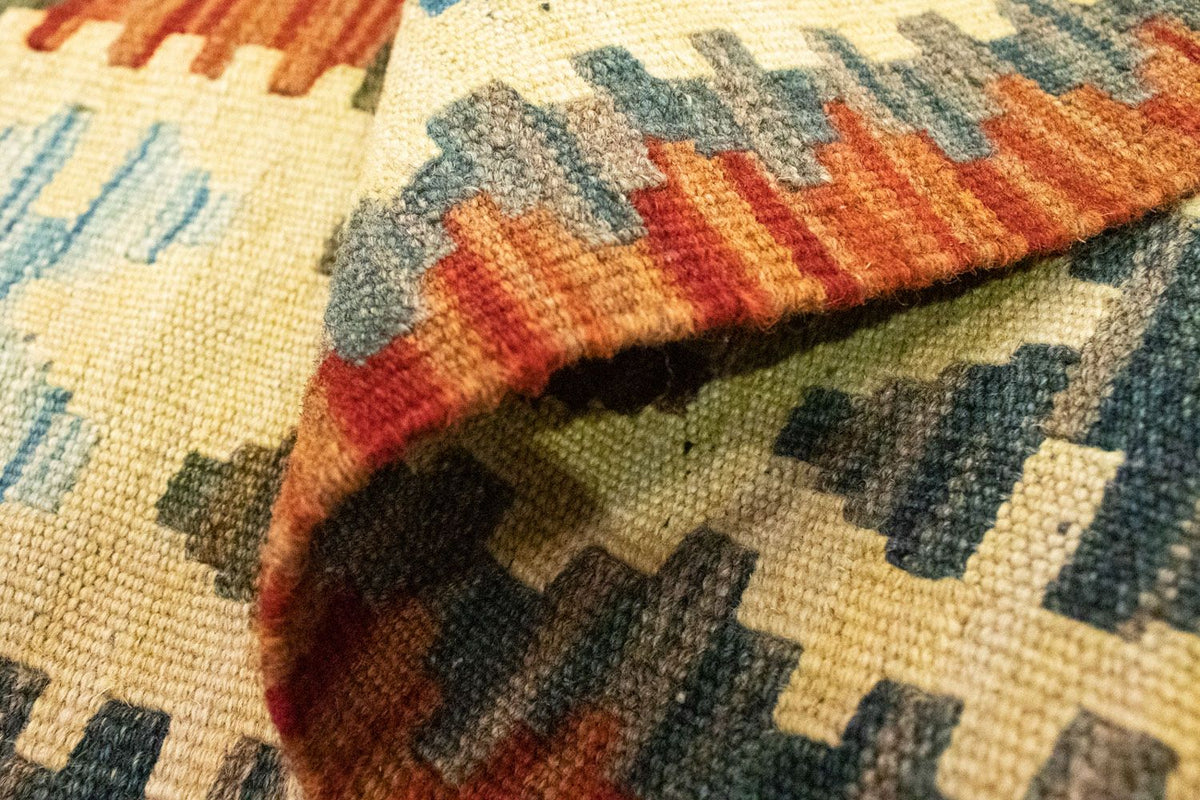 Løber Kelim-tæppe - orientalsk - 204 x 97 cm - orange