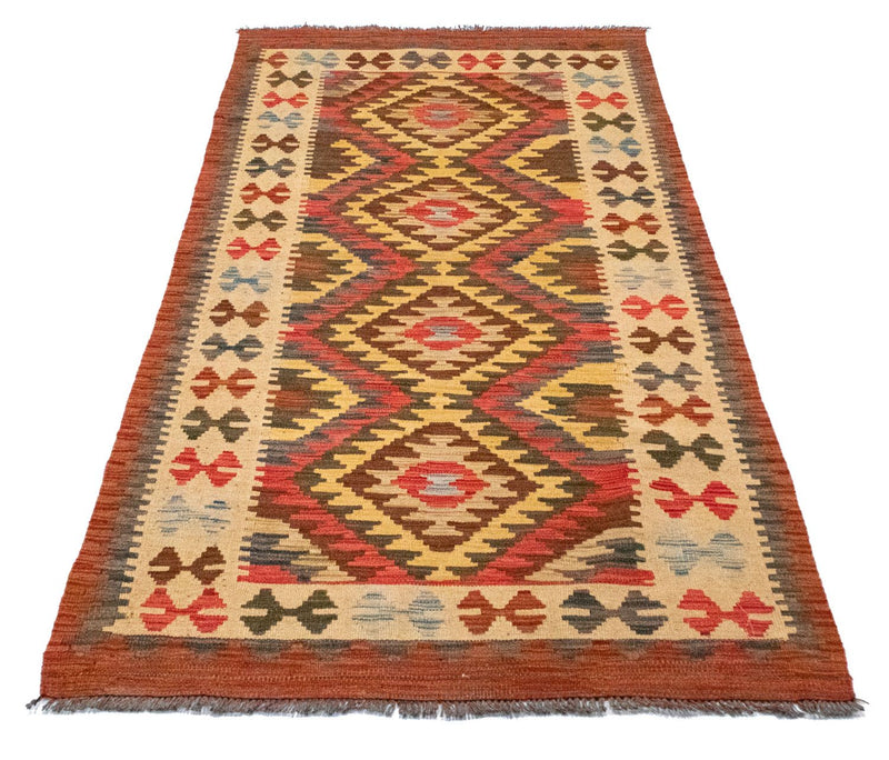 Løber Kelim-tæppe - orientalsk - 204 x 97 cm - orange