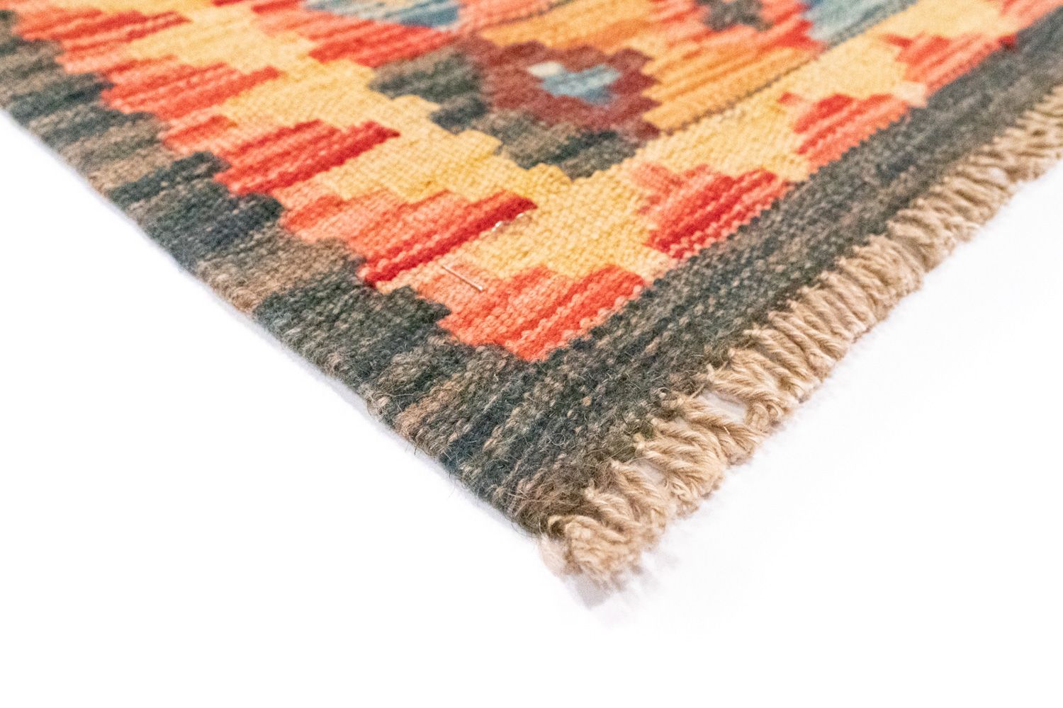 Kelim-tæppe - orientalsk - 127 x 86 cm - gul