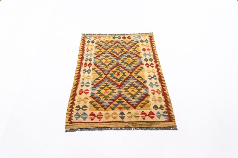 Kelim-tæppe - orientalsk - 126 x 80 cm - orange