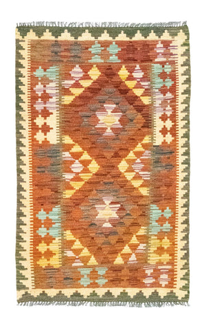 Kelim-tæppe - orientalsk - 121 x 73 cm - orange