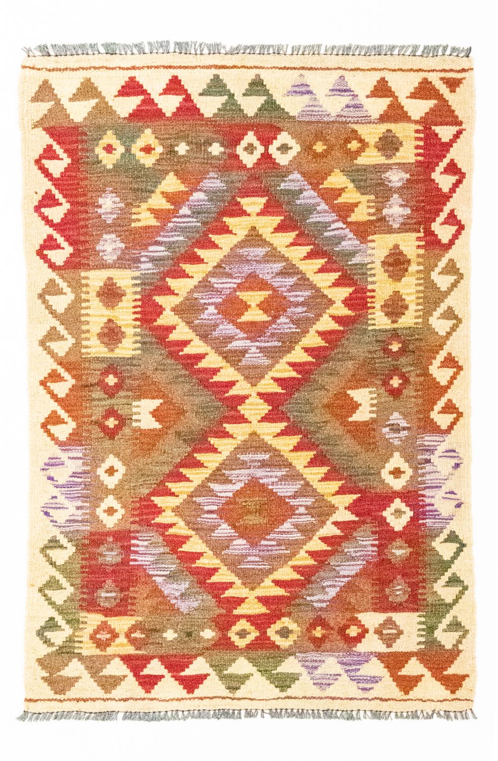 Kelim-tæppe - orientalsk - 117 x 75 cm - rød