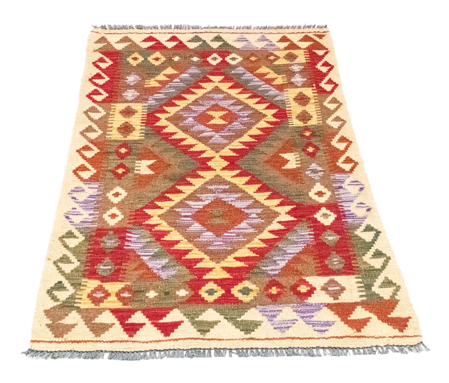 Kelim-tæppe - orientalsk - 117 x 75 cm - rød