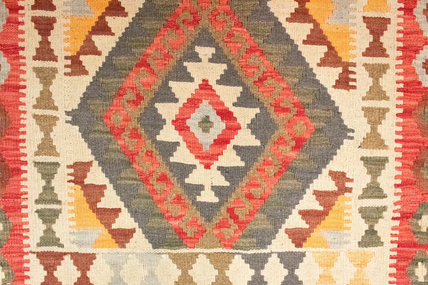 Kelim-tæppe - orientalsk - 120 x 77 cm - orange