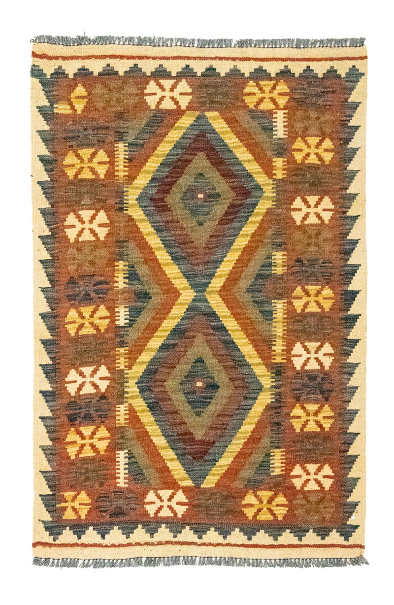 Kelim-tæppe - orientalsk - 127 x 83 cm - brun