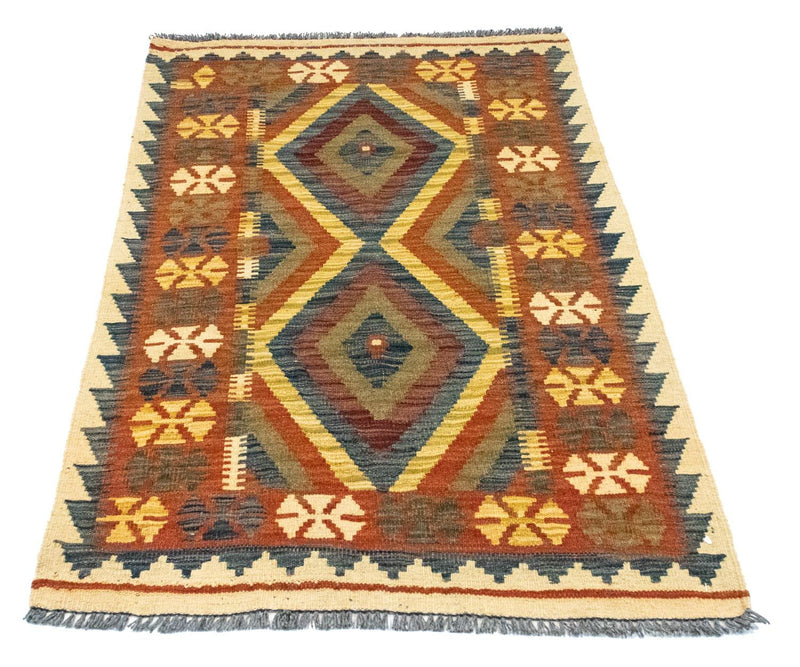 Kelim-tæppe - orientalsk - 127 x 83 cm - brun