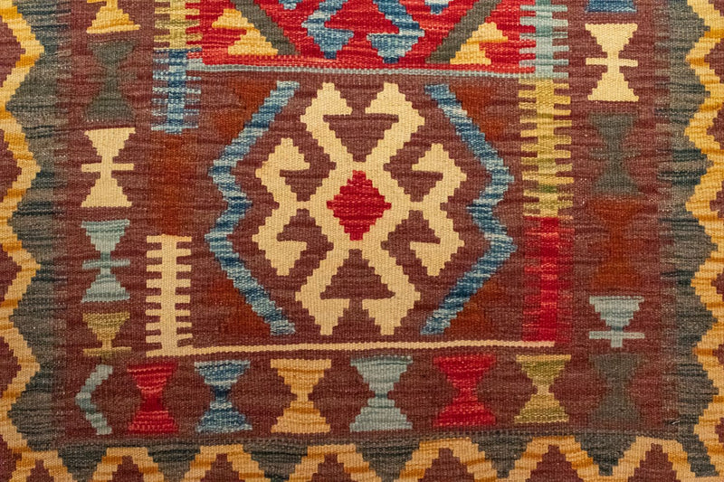 Kelim-tæppe - orientalsk - 125 x 86 cm - brun