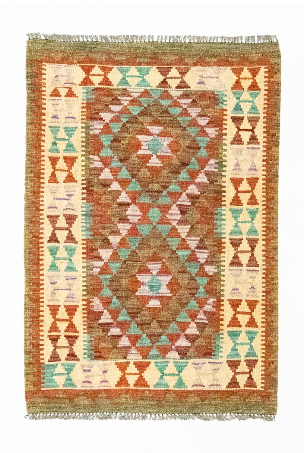 Kelim-tæppe - orientalsk - 114 x 77 cm - flerfarvet