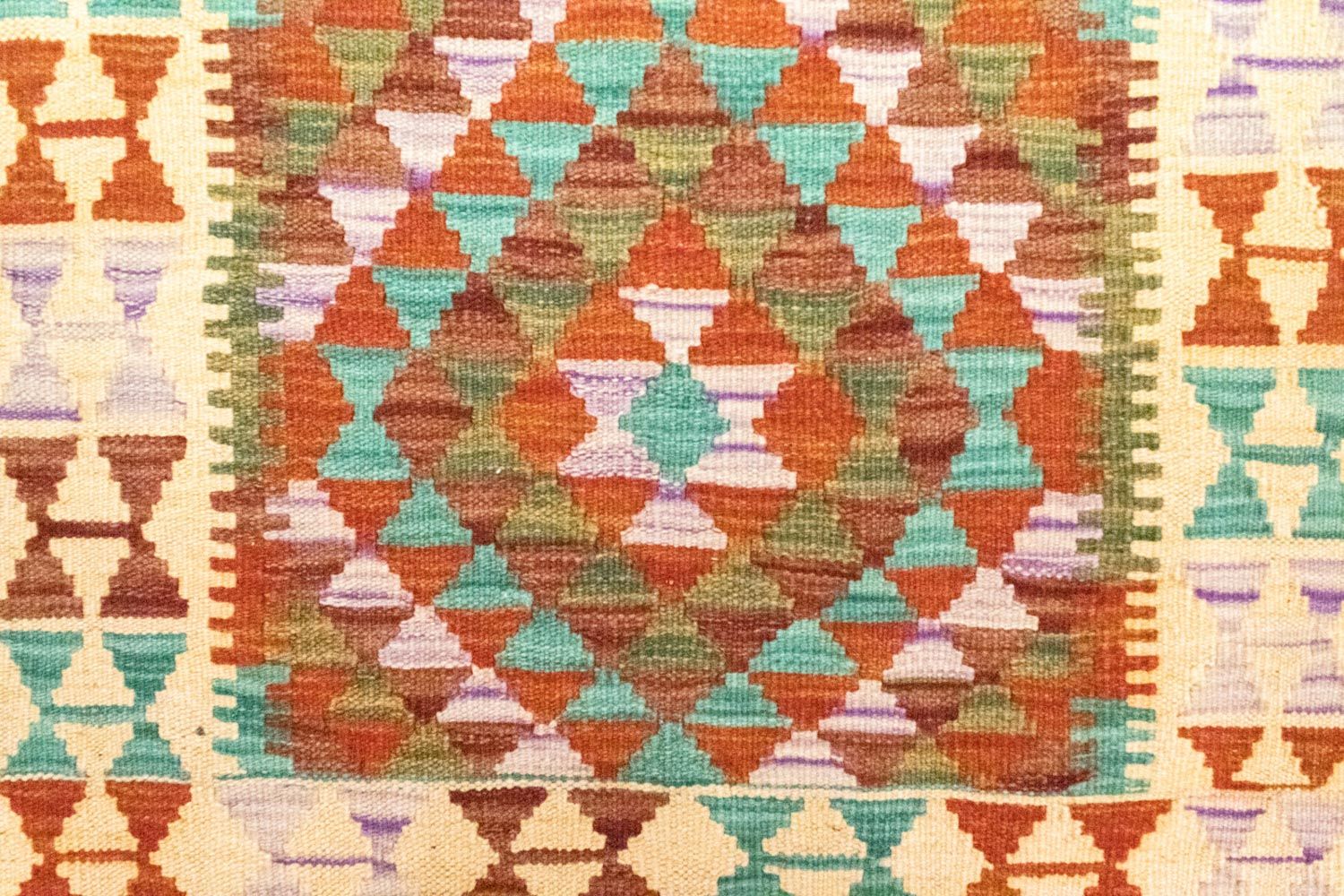 Kelim-tæppe - orientalsk - 114 x 77 cm - flerfarvet